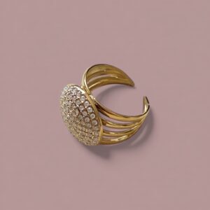 Bague boule cristaux