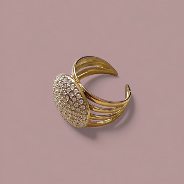 Bague boule cristaux