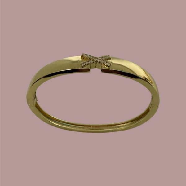 Bracelet rigide avec cristaux scintillants